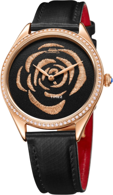 Beijing Watch,Silk Whisper 38mm,38mm,Stainless Steel,Rose Gold,Black,Quartz,Sapphire,Round,BL1100011