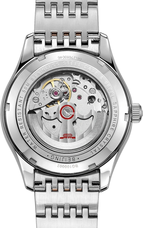 Beijing Watch,Classic 41mm,41mm,Stainless Steel,White,Automatic,Day,Sapphire,BG100002