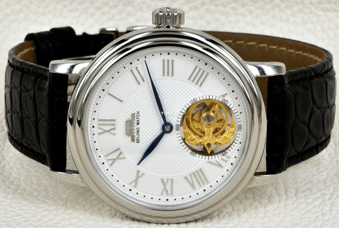 Beijing Watch,Other 40mm,40mm,Stainless Steel,Silver White,Handwound,Tourbillon,Sapphire,Crystal Glass,B009201108S