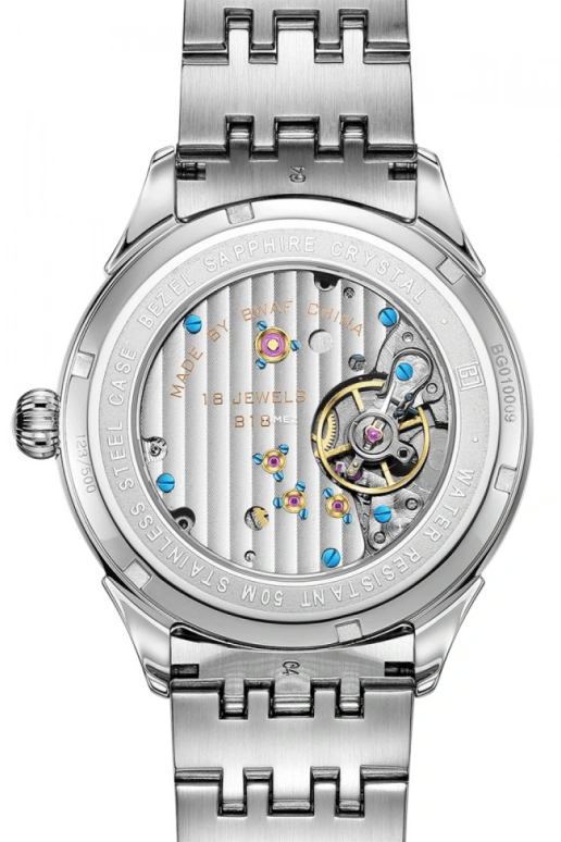 Beijing Watch,Beihai 40mm,40mm,Stainless Steel,White,Handwound,Day,Sapphire,BG010009