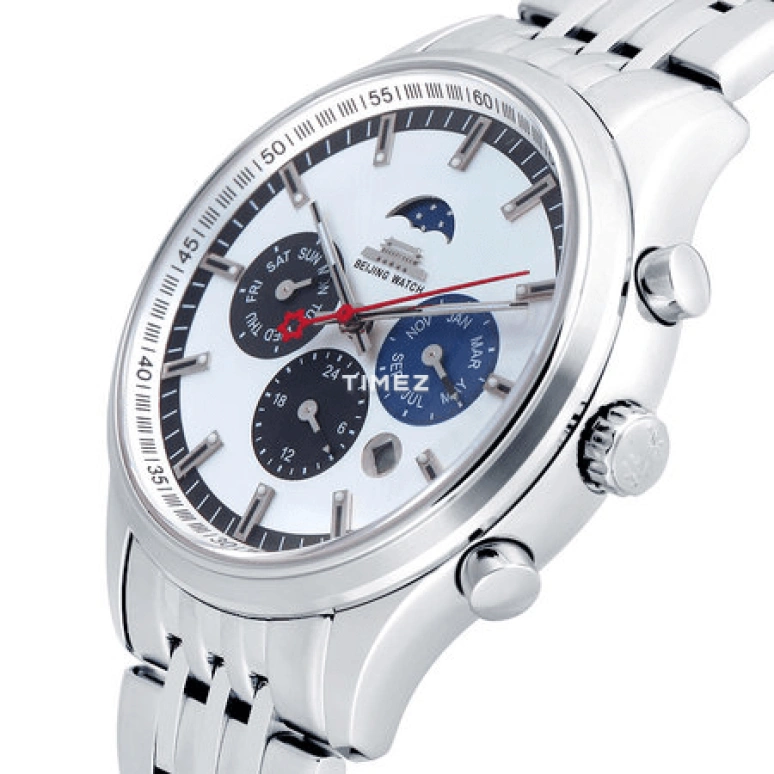 Beijing Watch,Mechanical 40mm,40mm,Stainless Steel,Silver White,Automatic,Month,Date,B061201104S
