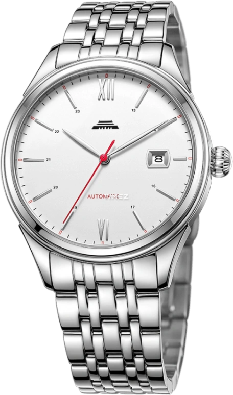 Beijing Watch,Classic 40mm,40mm,Stainless Steel,White,Automatic,Day,Sapphire,BG051506
