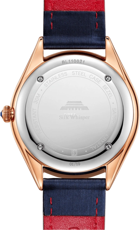 Beijing Watch,Silk Whisper 38mm,38mm,Stainless Steel,Rose Gold,White,Quartz,Sapphire,Crystal Glass,Round,BL110021