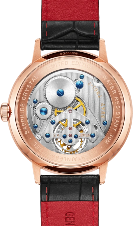 Beijing Watch,Bladelegant 43mm,43mm,Stainless Steel,Rose Gold,Green,Handwound,Tourbillon,Sapphire,BG080008