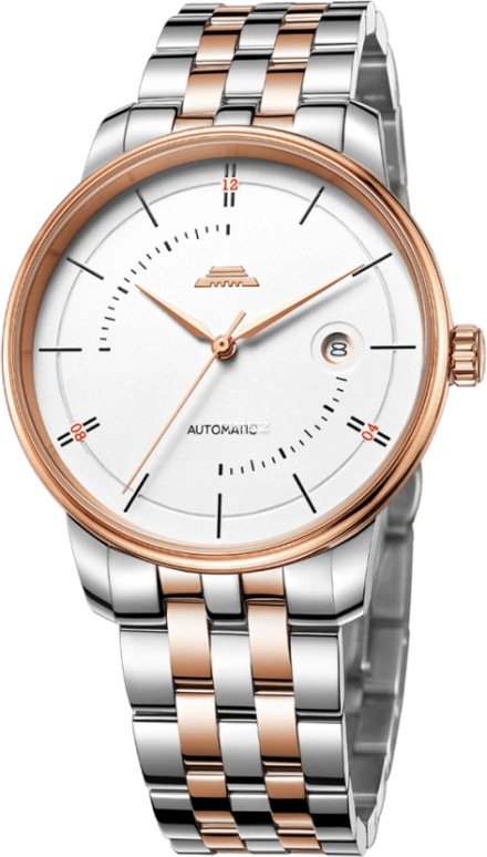 Beijing Watch,Architectural 41mm,41mm,Stainless Steel,Rose Gold,White,Automatic,Day,Sapphire,BG030017