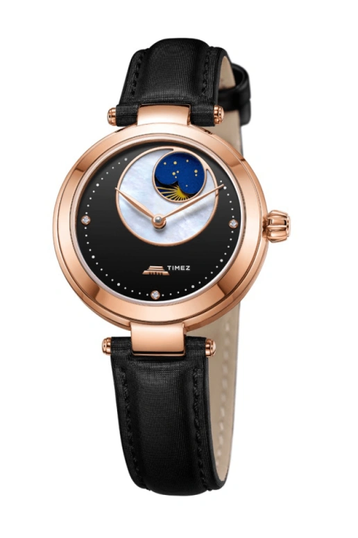 Beijing Watch,Inspiration 32.50mm,32.50mm,Stainless Steel,Rose Gold,Black,Automatic,Moonphase,Sapphire,BL020015