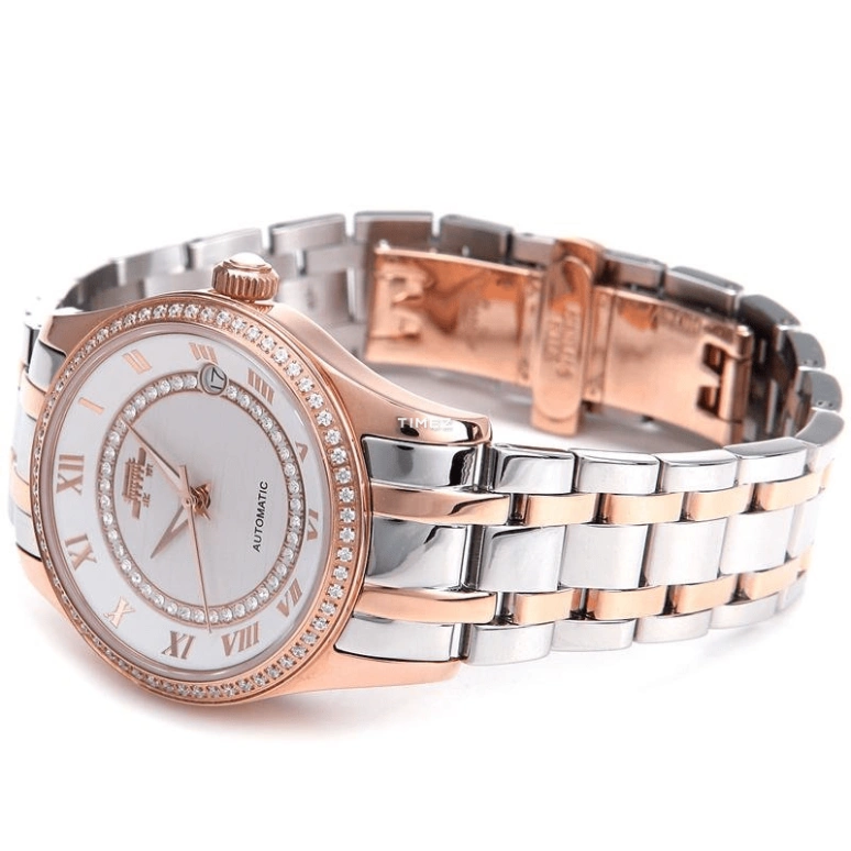 Beijing Watch,Mechanical 34mm,34mm,Stainless Steel,Rose Gold,White,Automatic,Day,Sapphire,Crystal Glass,B078201208P