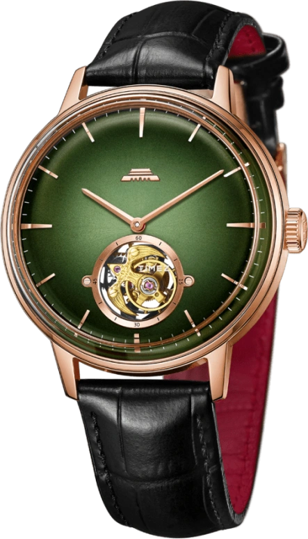 Beijing Watch,Bladelegant 43mm,43mm,Stainless Steel,Rose Gold,Green,Handwound,Tourbillon,Sapphire,BG080008