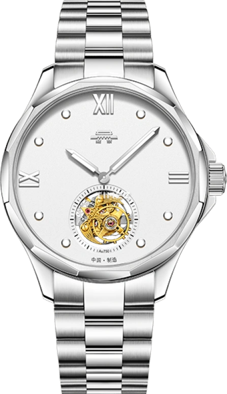 Beijing Watch,Bladelegant 41mm,41mm,Stainless Steel,Silver White,Handwound,Tourbillon,Sapphire,Crystal Glass,BG082502