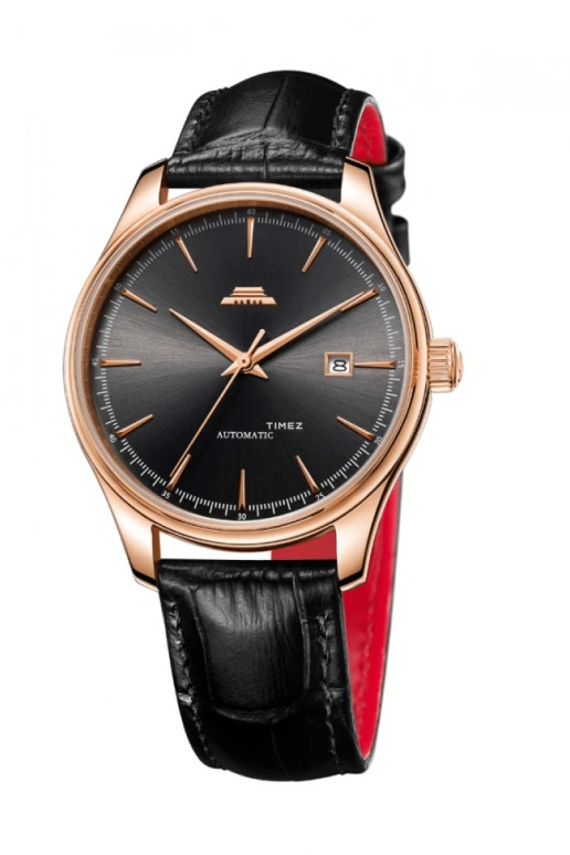Beijing Watch,Classic 41mm,41mm,Stainless Steel,Rose Gold,Black,Automatic,Day,Sapphire,BG100007