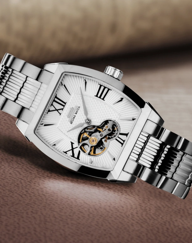 Beijing Watch,Mechanical 33x35.50mm,33x35.50mm,Stainless Steel,White,Automatic,Sapphire,Crystal Glass,B066200907S