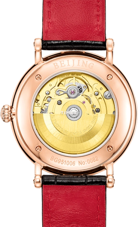 Beijing Watch,Oriental Culture 40mm,40mm,Stainless Steel,Rose Gold,Blue,Automatic,Day,Sapphire,Crystal Glass,BG951006