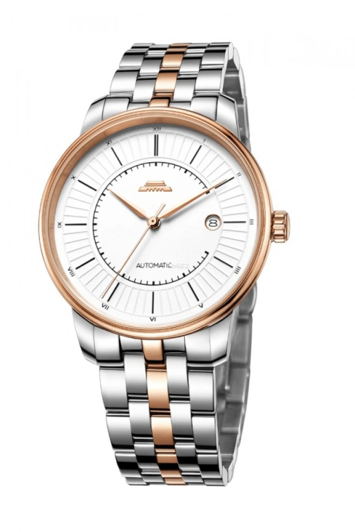 Beijing Watch,Architectural 41mm,41mm,Stainless Steel,Rose Gold,White,Automatic,Day,Sapphire,BG030008