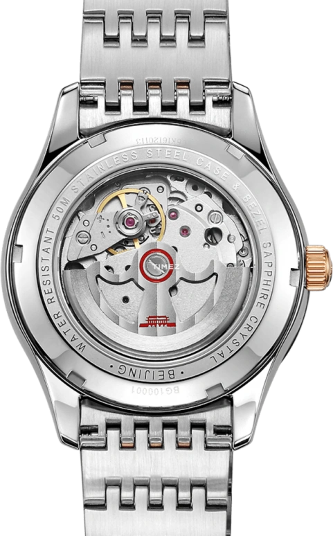 Beijing Watch,Classic 41mm,41mm,Stainless Steel,Rose Gold,White,Automatic,Day,Sapphire,BG100001