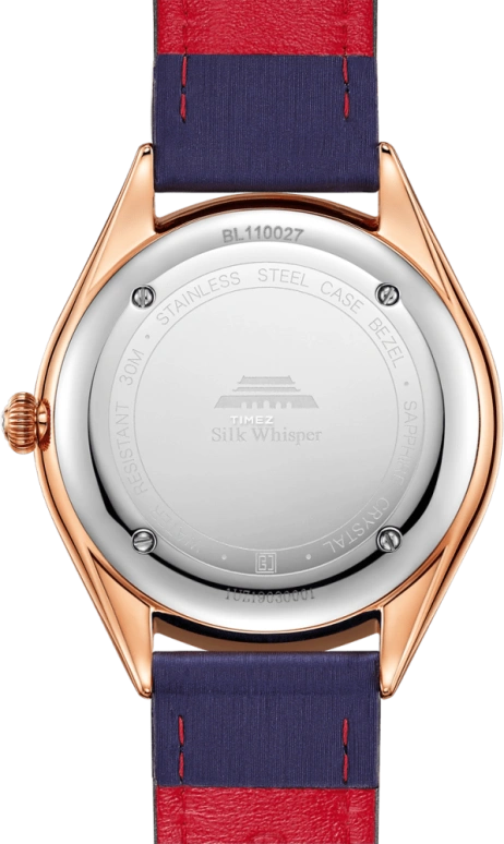 Beijing Watch,Silk Whisper 38mm,38mm,Stainless Steel,Rose Gold,White,Cream,Multi-Color,Quartz,Sapphire,Round,BL110027