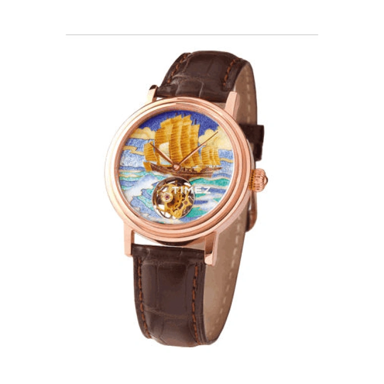 Beijing Watch,Other 40mm,40mm,Rose Gold,Blue,Multi-Color,Handwound,Tourbillon,Sapphire,Crystal Glass,BF009200805R