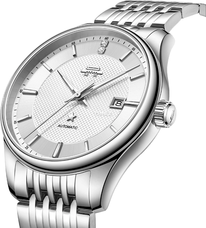 Beijing Watch,Classic 40mm,40mm,Stainless Steel,Silver White,Automatic,Day,Sapphire,Crystal Glass,BG100503