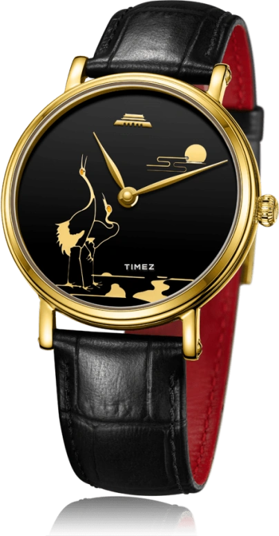 Beijing Watch,Oriental Culture 40mm,40mm,Yellow Gold,Black,Handwound,Sapphire,Round,BG951001
