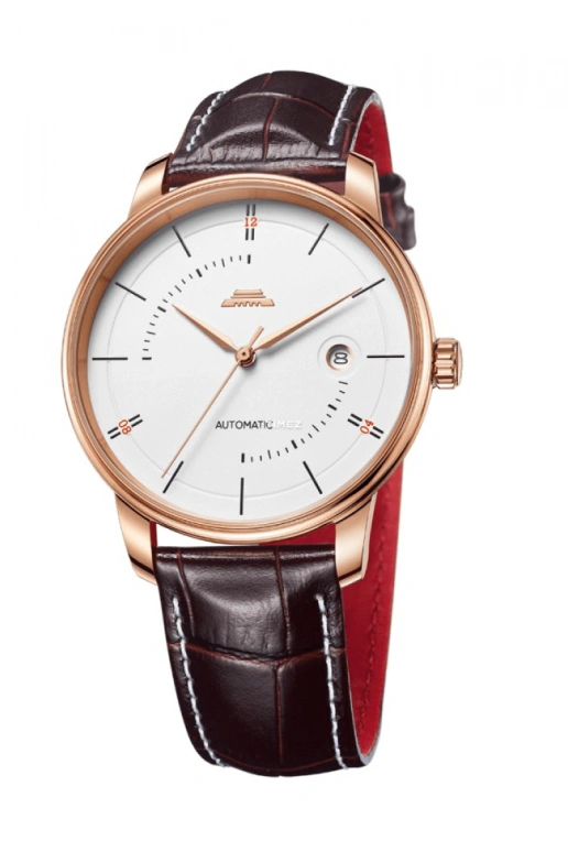 Beijing Watch,Architectural 41mm,41mm,Stainless Steel,Rose Gold,White,Automatic,Day,Sapphire,BG030018