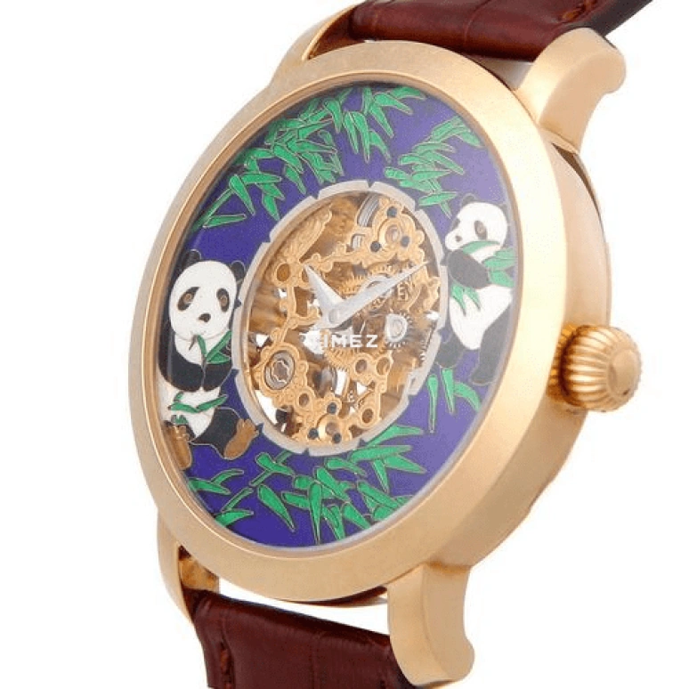 Beijing Watch,Enamel 40mm,40mm,Yellow Gold,Blue,Handwound,Sapphire,Crystal Glass,Round,BF018201001Y