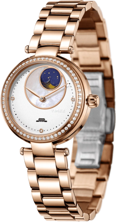 Beijing Watch,Inspiration 32.50mm,32.50mm,Stainless Steel,Rose Gold,White,Automatic,Moonphase,Sapphire,BL020001