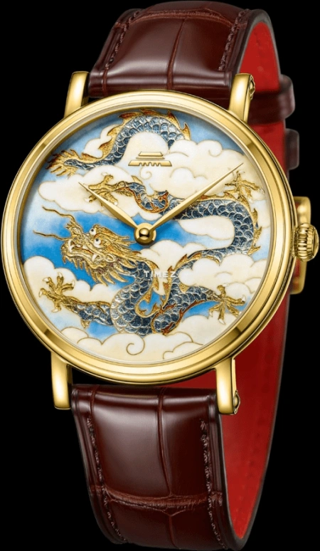 Beijing Watch,Oriental Culture 40mm,40mm,Yellow Gold,Multi-Color,Handwound,Sapphire,Crystal Glass,Round,BG951007