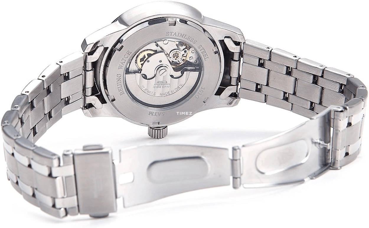 Beijing Watch,Mechanical 43mm,43mm,Stainless Steel,White,Automatic,Day,Acrylic,Glass,B071201205S