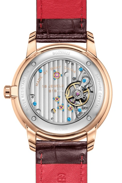 Beijing Watch,Architectural 41mm,41mm,Stainless Steel,Rose Gold,Grey,Handwound,Sapphire,Round,BG030022