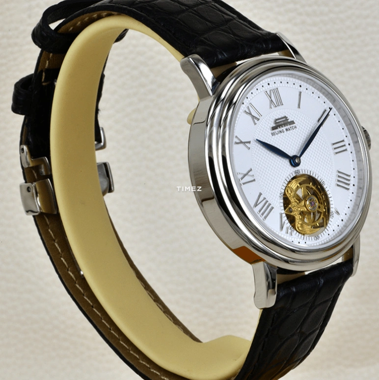 Beijing Watch,Other 40mm,40mm,Stainless Steel,Silver White,Handwound,Tourbillon,Sapphire,Crystal Glass,B009201108S