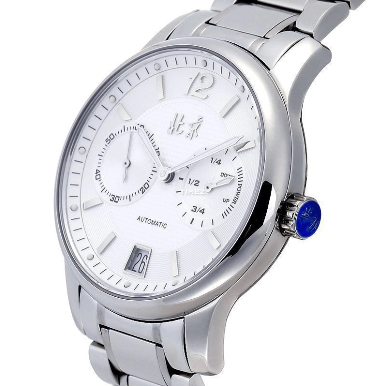 Beijing Watch,Mechanical 40mm,40mm,Stainless Steel,White,Automatic,Day,Power Reserve Indicator,B075201101S