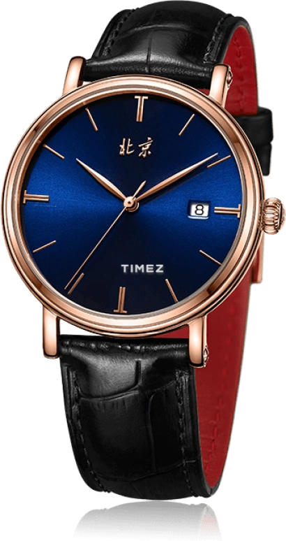 Beijing Watch,Oriental Culture 40mm,40mm,Stainless Steel,Rose Gold,Blue,Automatic,Day,Sapphire,Crystal Glass,BG951006