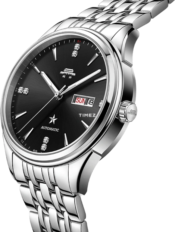 Beijing Watch,Classic 40mm,40mm,Stainless Steel,Black,Automatic,Date,Day,BG051529