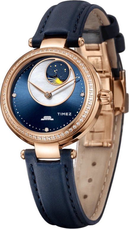 Beijing Watch,Inspiration 32.50mm,32.50mm,Stainless Steel,Rose Gold,Blue,Automatic,Moonphase,Sapphire,BL020006