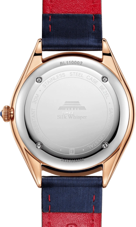 Beijing Watch,Silk Whisper 38mm,38mm,Stainless Steel,Rose Gold,White,Quartz,Sapphire,Crystal Glass,Round,BL110002