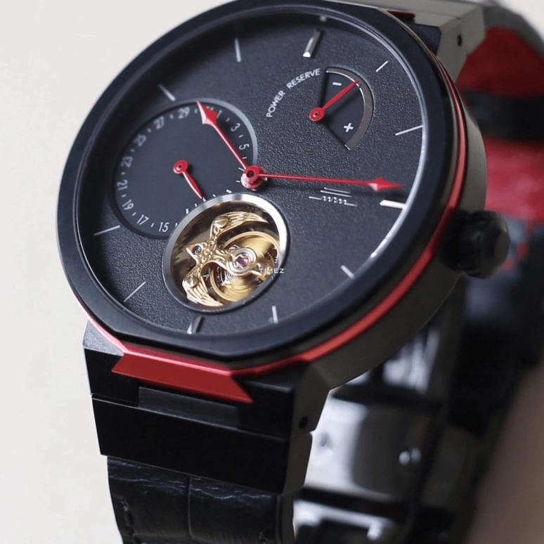 Beijing Watch,Bladelegant 42.50mm,42.50mm,Stainless Steel,Black,Handwound,Day,Tourbillon,BG080505
