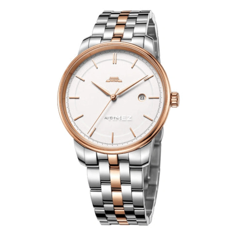 Beijing Watch,Architectural 41mm,41mm,Stainless Steel,Rose Gold,White,Automatic,Day,Sapphire,BG030010