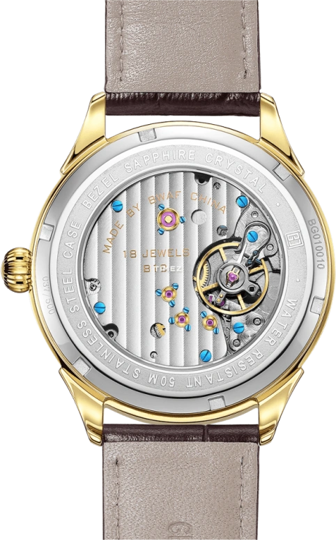 Beijing Watch,Beihai 40mm,40mm,Stainless Steel,Silver White,Handwound,Day,Sapphire,BG010010