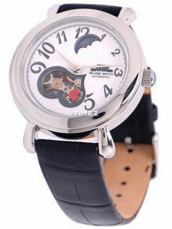 Beijing Watch,Mechanical 38mm,38mm,Stainless Steel,White,Automatic,Moonphase,Sapphire,Crystal Glass,B053200501S