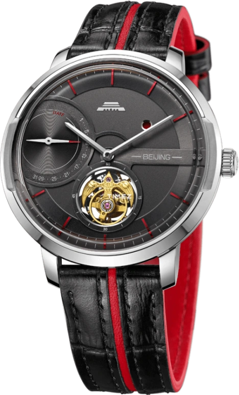 Beijing Watch,Bladelegant 44mm,44mm,Stainless Steel,Black,Handwound,Day,Power Reserve Indicator,Tourbillon,Flyback,Sapphire,Round,BG080201