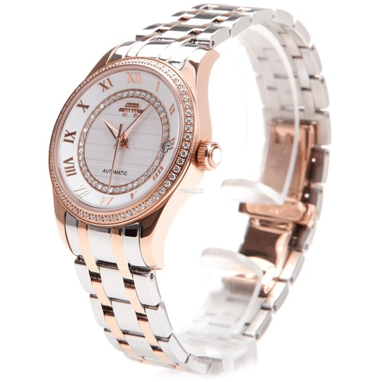 Beijing Watch,Mechanical 34mm,34mm,Stainless Steel,Rose Gold,White,Automatic,Day,Sapphire,Crystal Glass,B078201208P