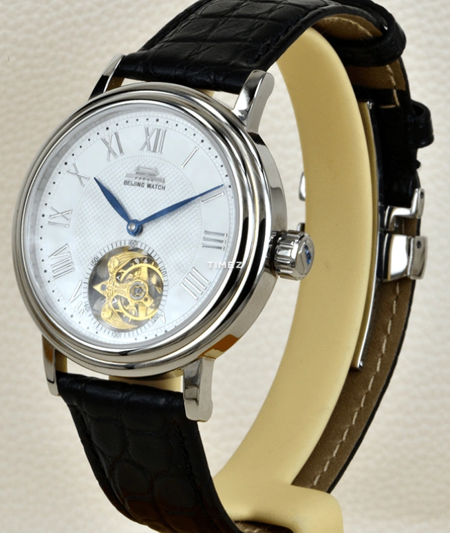 Beijing Watch,Other 40mm,40mm,Stainless Steel,Silver White,Handwound,Tourbillon,Sapphire,Crystal Glass,B009201108S
