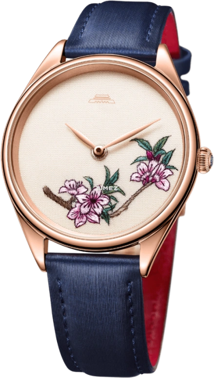 Beijing Watch,Silk Whisper 38mm,38mm,Stainless Steel,Rose Gold,White,Cream,Multi-Color,Quartz,Sapphire,Round,BL110027