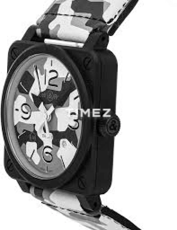 Bell & Ross,Instruments 42mm,42mm,Ceramic,White,Black,Multi-Color,Automatic,Day,Sapphire,BR0392,BR0392-CG-CE/SCA