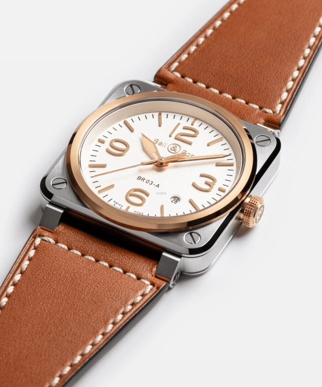 Bell & Ross,Instruments 41mm,41mm,Stainless Steel,White,Automatic,Day,54hours,BR03A,BR03A-WH-STPG/SCA