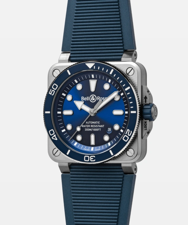 Bell & Ross,BR-03 Diver 42mm,42mm,Stainless Steel,Blue,Automatic,Day,54hours,BR03A,BR03A-D-BLU-ST/SRB