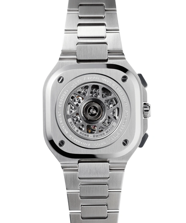 Bell & Ross,Instruments 42mm,42mm,Stainless Steel,Black,Automatic,Chronograph,Day,BR05C,BR05C-BL-ST/SRB