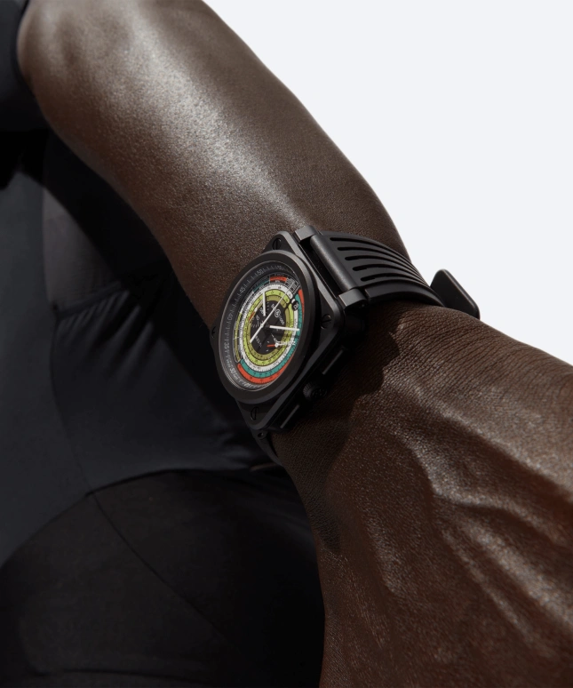 Bell & Ross,Instruments 42mm,42mm,Ceramic,Multi-Color,Black,Automatic,Chronograph,Day,BR0394,BR0394-SW-CE/SRB