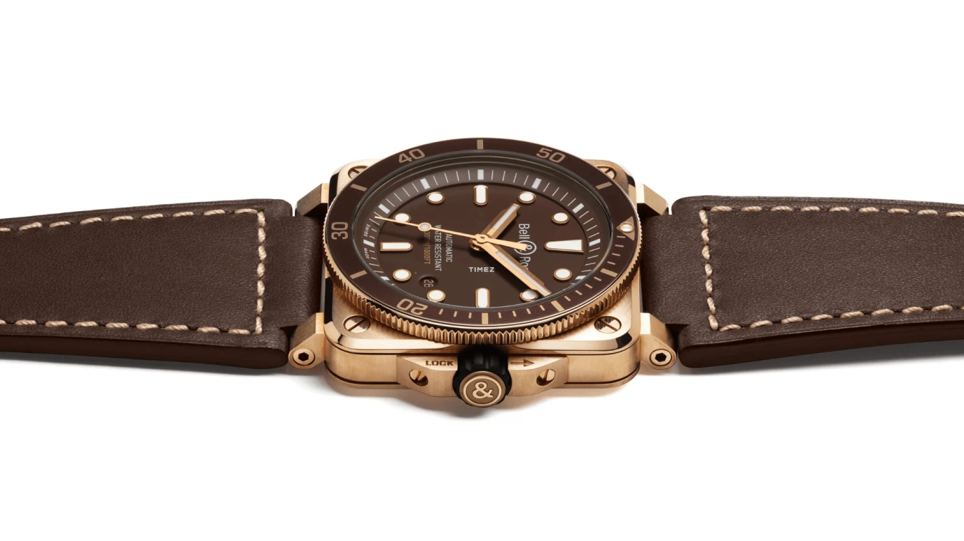 Bell & Ross,Instruments 42mm,42mm,Bronze,Brown,Automatic,Day,Sapphire,Crystal Glass,BR0392,BR0392-D-BR-BR/SCA