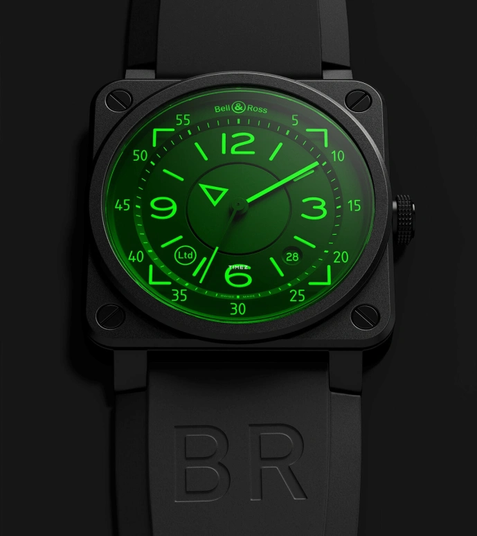 Bell & Ross,Instruments 42mm,42mm,Ceramic,Black,Automatic,Day,38hours,BR0392,BR0392-HUD-CE/SRB