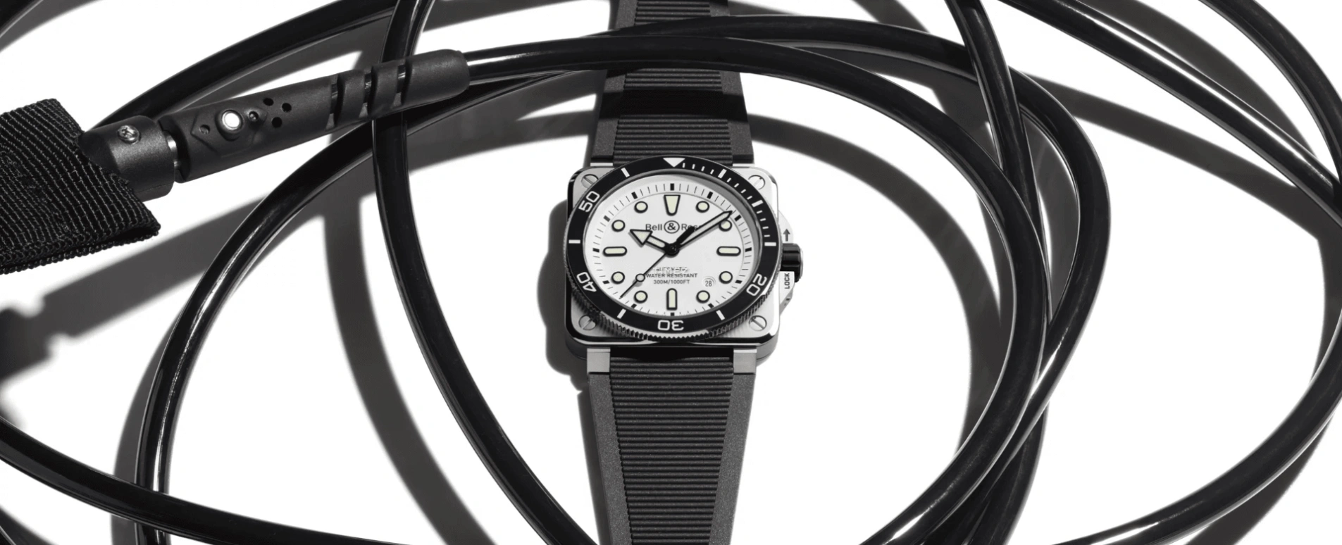 Bell & Ross,BR-03 Diver 42mm,42mm,Stainless Steel,White,Automatic,Day,54hours,BR03A,BR03A-D-WH-ST/SRB